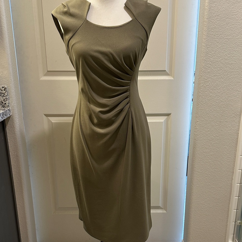 Elegant Olive Green Dress